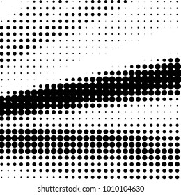 Grunge halftone black and white dots texture background. Spotted vector Abstract Texture

