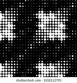 Grunge halftone black and white dots texture background. Spotted vector Abstract Texture
