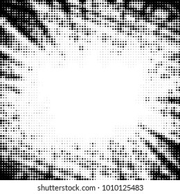 Grunge halftone black and white dots texture background. Spotted vector Abstract Texture
