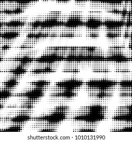 Grunge halftone black and white dots texture background. Spotted vector Abstract Texture
