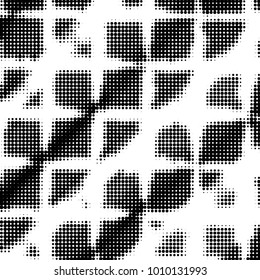 Grunge halftone black and white dots texture background. Spotted vector Abstract Texture
