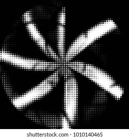 Grunge halftone black and white dots texture background. Spotted vector Abstract Texture
