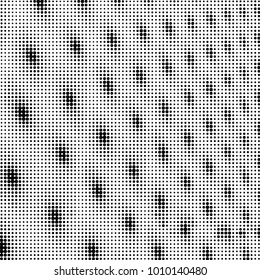 Grunge halftone black and white dots texture background. Spotted vector Abstract Texture
