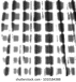 Grunge halftone black and white dots texture background. Spotted vector Abstract Texture
