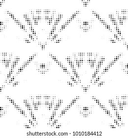 Grunge halftone black and white dots texture background. Spotted vector Abstract Texture
