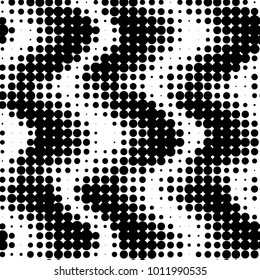 Grunge halftone black and white dots texture background. Spotted vector Abstract Texture
