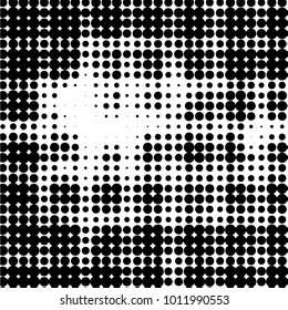 Grunge halftone black and white dots texture background. Spotted vector Abstract Texture

