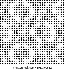 Grunge halftone black and white dots texture background. Spotted vector Abstract Texture
