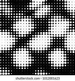 Grunge halftone black and white dots texture background. Spotted vector Abstract Texture
