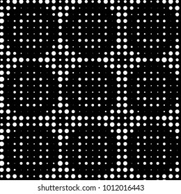 Grunge halftone black and white dots texture background. Spotted vector Abstract Texture

