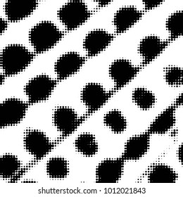 Grunge halftone black and white dots texture background. Spotted vector Abstract Texture
