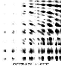 Grunge halftone black and white dots texture background. Spotted vector Abstract Texture
