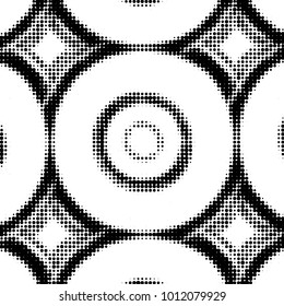 Grunge halftone black and white dots texture background. Spotted vector Abstract Texture
