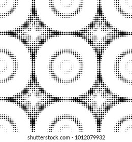 Grunge halftone black and white dots texture background. Spotted vector Abstract Texture
