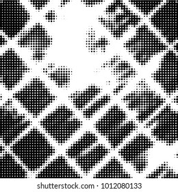 Grunge halftone black and white dots texture background. Spotted vector Abstract Texture
