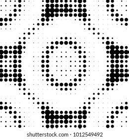 Grunge halftone black and white dots texture background. Spotted vector Abstract Texture
