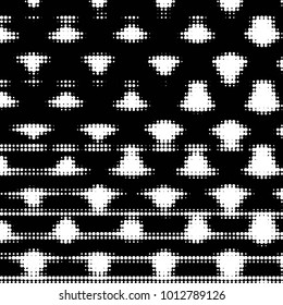 Grunge halftone black and white dots texture background. Spotted vector Abstract Texture
