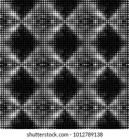 Grunge halftone black and white dots texture background. Spotted vector Abstract Texture
