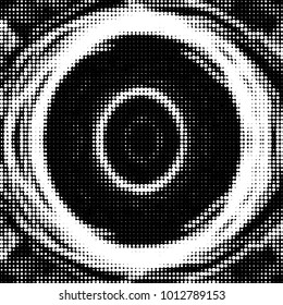 Grunge halftone black and white dots texture background. Spotted vector Abstract Texture
