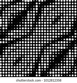 Grunge halftone black and white dots texture background. Spotted vector Abstract Texture
