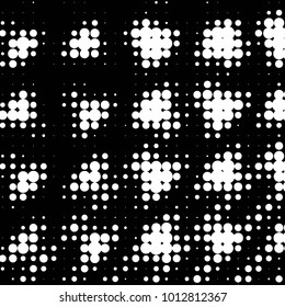 Grunge halftone black and white dots texture background. Spotted vector Abstract Texture
