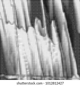 Grunge halftone black and white dots texture background. Spotted vector Abstract Texture
