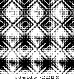 Grunge halftone black and white dots texture background. Spotted vector Abstract Texture
