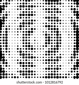 Grunge halftone black and white dots texture background. Spotted vector Abstract Texture

