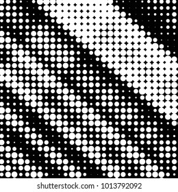 Grunge halftone black and white dots texture background. Spotted vector Abstract Texture
