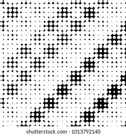 Grunge halftone black and white dots texture background. Spotted vector Abstract Texture
