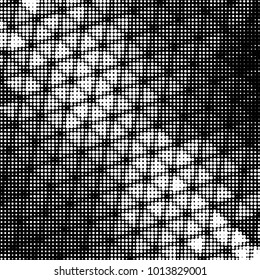 Grunge halftone black and white dots texture background. Spotted vector Abstract Texture

