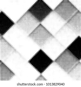 Grunge halftone black and white dots texture background. Spotted vector Abstract Texture

