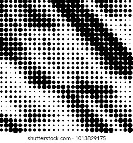 Grunge halftone black and white dots texture background. Spotted vector Abstract Texture
