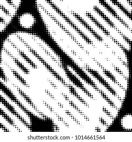 Grunge halftone black and white dots texture background. Spotted vector Abstract Texture
