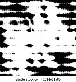 Grunge halftone black and white dots texture background. Spotted vector Abstract Texture
