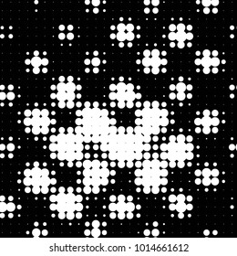 Grunge halftone black and white dots texture background. Spotted vector Abstract Texture
