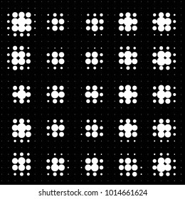 Grunge halftone black and white dots texture background. Spotted vector Abstract Texture
