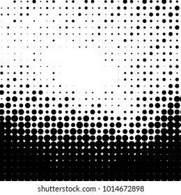 Grunge halftone black and white dots texture background. Spotted vector Abstract Texture
