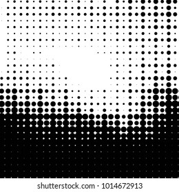 Grunge halftone black and white dots texture background. Spotted vector Abstract Texture
