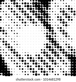 Grunge halftone black and white dots texture background. Spotted vector Abstract Texture
