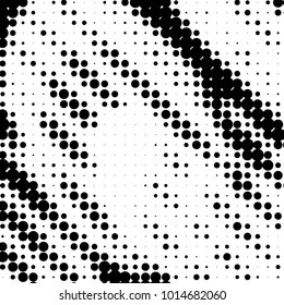 Grunge halftone black and white dots texture background. Spotted vector Abstract Texture
