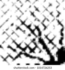 Grunge halftone black and white dots texture background. Spotted vector Abstract Texture
