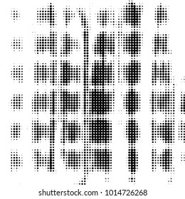 Grunge halftone black and white dots texture background. Spotted vector Abstract Texture
