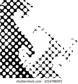Grunge halftone black and white dots texture background. Spotted vector Abstract Texture

