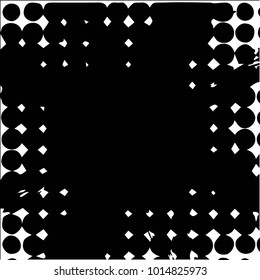 Grunge halftone black and white dots texture background. Spotted vector Abstract Texture
