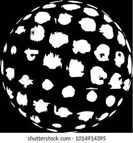 Grunge halftone black and white dots texture background. Spotted vector Abstract Texture
