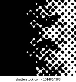 Grunge halftone black and white dots texture background. Spotted vector Abstract Texture
