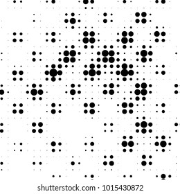 Grunge halftone black and white dots texture background. Spotted vector Abstract Texture
