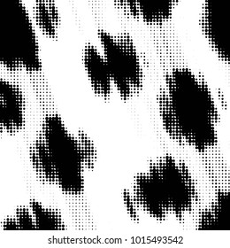 Grunge halftone black and white dots texture background. Spotted vector Abstract Texture
