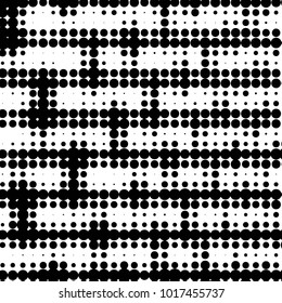 Grunge halftone black and white dots texture background. Spotted vector Abstract Texture
